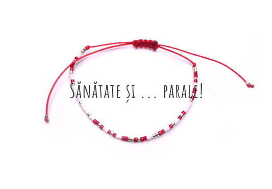 Brățară Codul Morse „Sănătate și... parale"