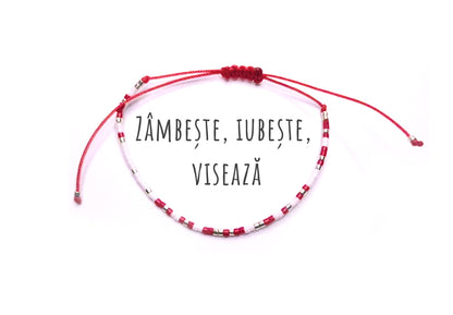 Brățară Codul Morse „Zâmbește, iubește, visează"